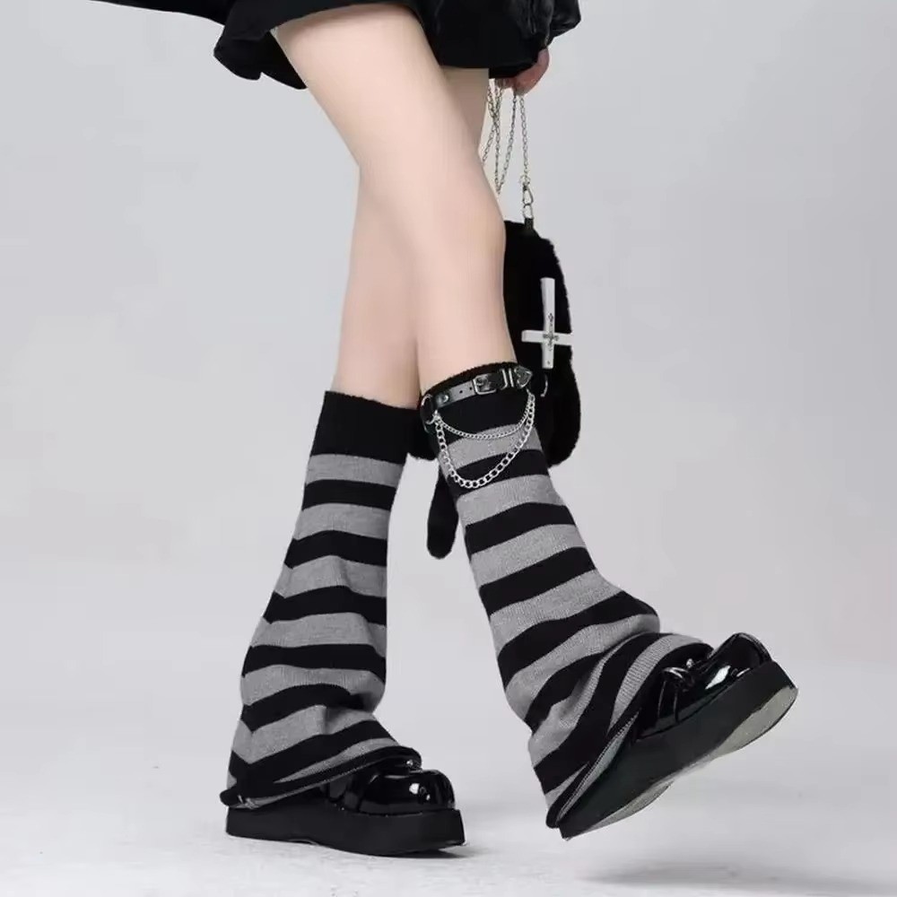 Boot Sock Slouchy - Готические вязаные гетры в стиле харадзюку,